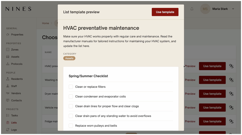 Share tasks and checklists with team members and access industry standard templates