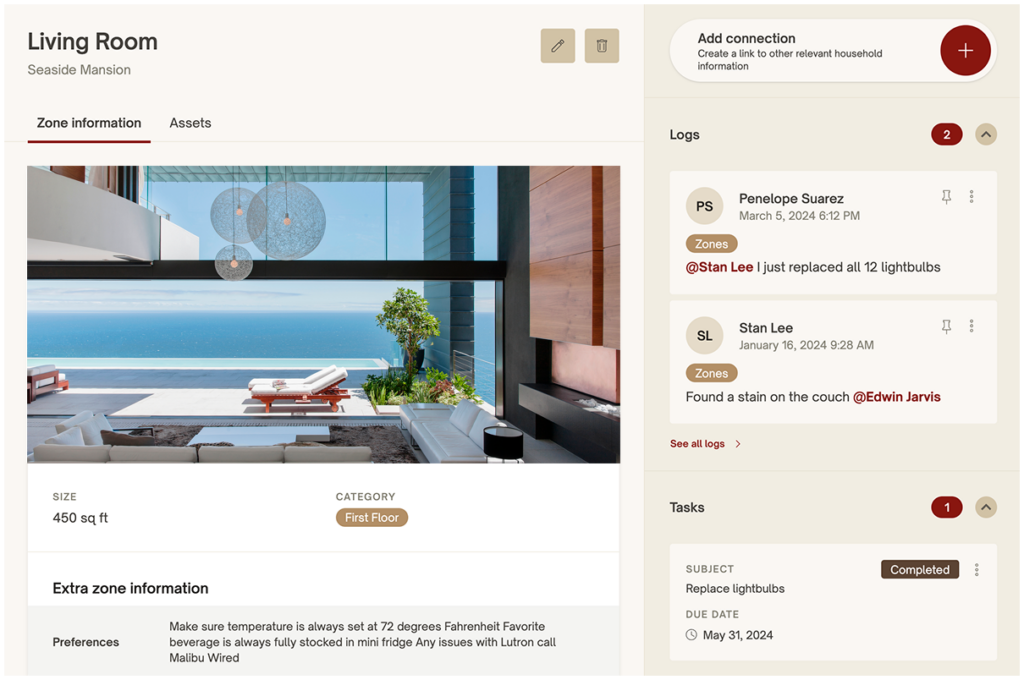 Organize properties by zone and clearly communicate where work needs to be done