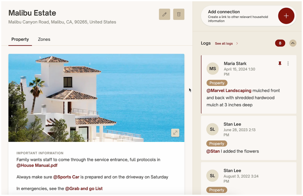 Centralize property information and connect relevant documents, vendors and more