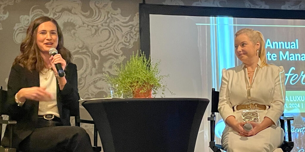Kristin Twiford and Hannah Loudin in conversation for the Easemakers Podcast, live at the Estate Management Conference