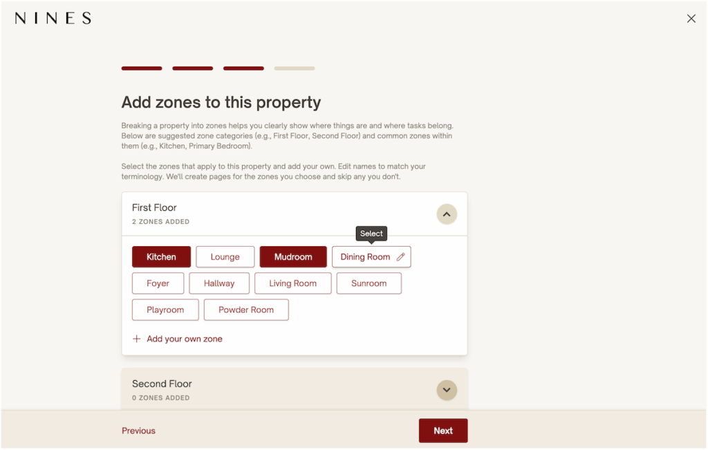 Add zones